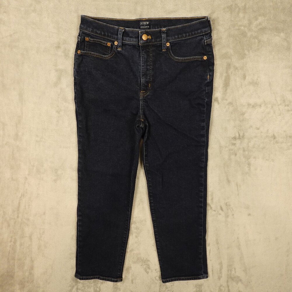 J.Crew Jeans‎ Stovepipe Women's Size 28P Petite Dark Wash Blue